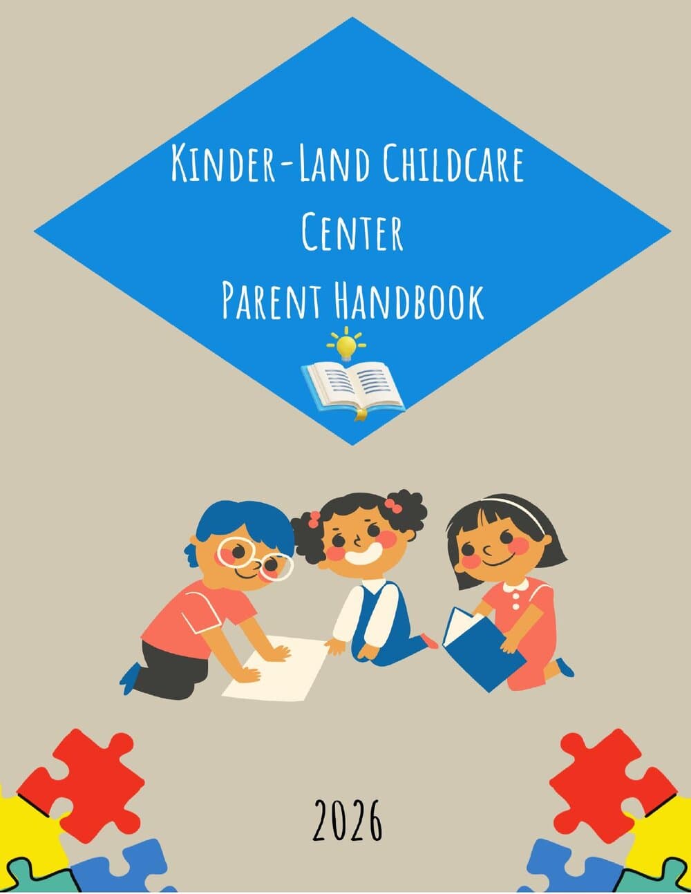 Cover page of the KinderLand Parent Handbook